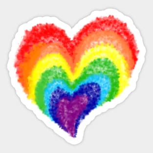 Rainbow Heart Sticker